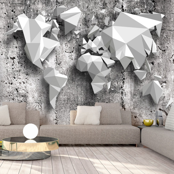 Poze Fototapet autoadeziv World Map: Origami