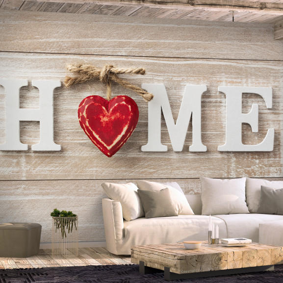 Poze Fototapet autoadeziv Home Heart (Red)