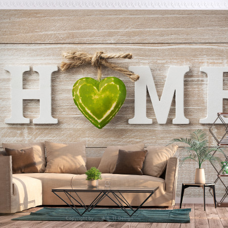 Fototapet autoadeziv Home Heart (Green)-01