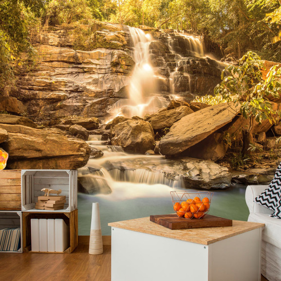 Poze Fototapet autoadeziv Sunny Waterfall
