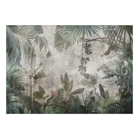 Fototapet autoadeziv Rain Forest in the Fog-01