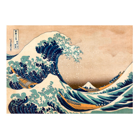 Fototapet autoadeziv Hokusai: The Great Wave off Kanagawa (Reproduction)-01