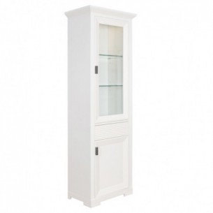 Vitrina Cu 2 Usi Si 1 Sertar Verona Bianco Alb, 65.4 Cm