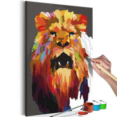 Pictatul pentru recreere Colourful Lion (Large) 40 x 60 cm-01