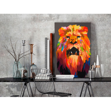 Pictatul pentru recreere Colourful Lion (Large) 40 x 60 cm-01