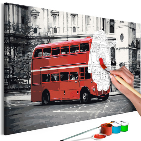 Pictatul pentru recreere London Bus 60 x 40 cm-01