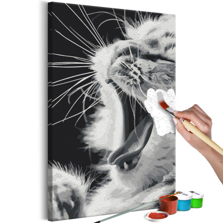 Pictatul pentru recreere Yawning Kitten 40 x 60 cm-01