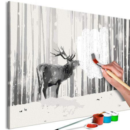 Pictatul pentru recreere Deer in the Snow 60 x 40 cm-01