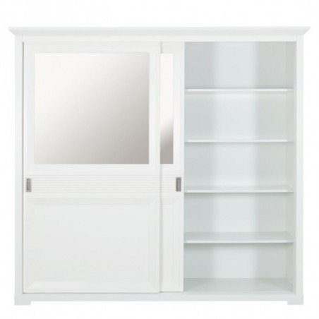 Dulap Dormitor cu 2 usi culisante Verona Bianco, Alb, 219 Cm-01