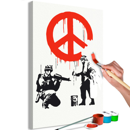Pictatul pentru recreere Peace Sign 40 x 60 cm-01