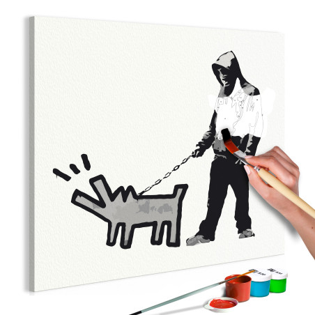 Pictatul pentru recreere Dog Barking 40 x 40 cm-01