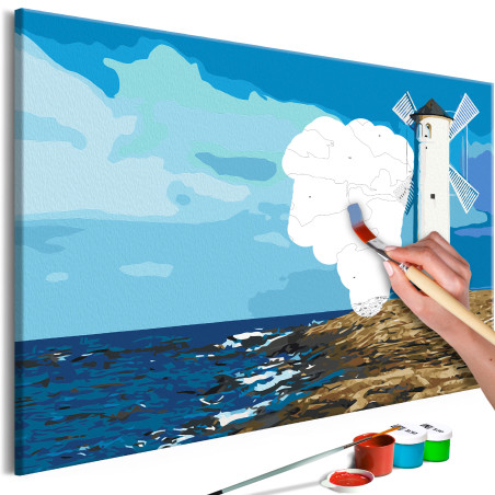 Pictatul pentru recreere Lighthouse with Windmill 60 x 40 cm-01