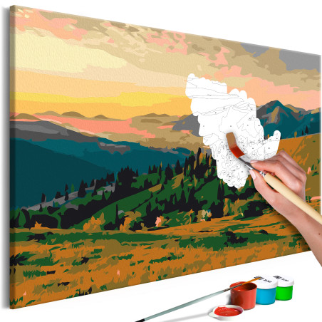 Pictatul pentru recreere Mountains at Sunrise 60 x 40 cm-01