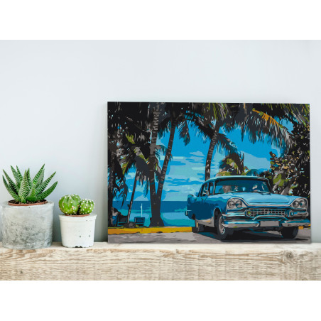 Pictatul pentru recreere Car under Palm Trees 60 x 40 cm-01