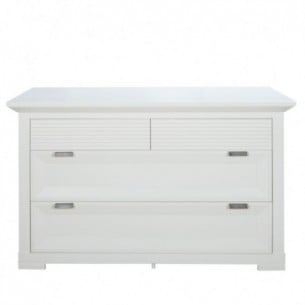 Comoda Cu 4 Sertare Verona Bianco Alb , 125.8 Cm