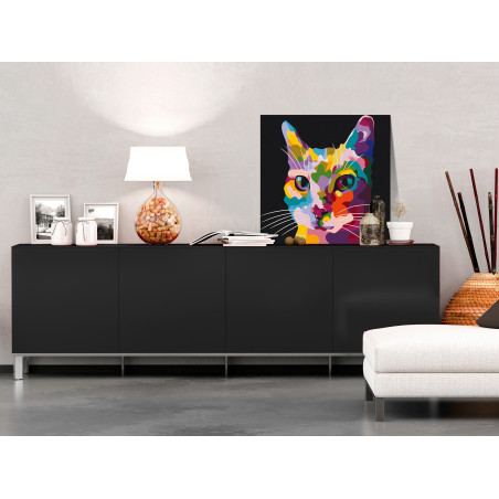 Pictatul pentru recreere Spotted Cat 40 x 40 cm-01