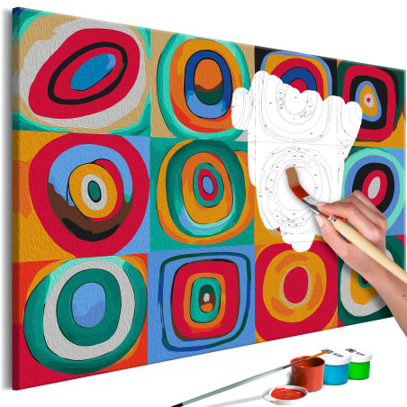 Pictatul pentru recreere Colourful Rings 60 x 40 cm-01