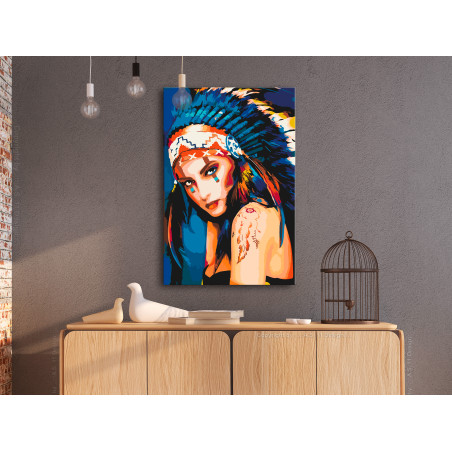 Pictatul pentru recreere Native American Girl 40 x 60 cm-01