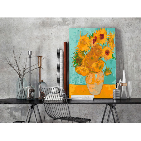 Pictatul pentru recreere Van Gogh's Sunflowers 40 x 60 cm-01