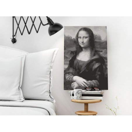 Pictatul pentru recreere Black and White Mona Lisa 40 x 60 cm-01