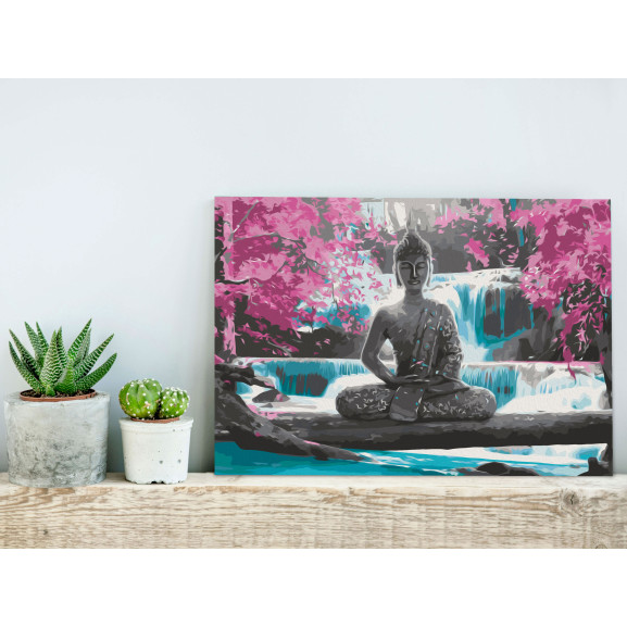 Pictatul pentru recreere Buddha and Waterfall