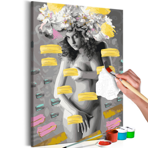 Pictatul pentru recreere Naked Woman With Flowers