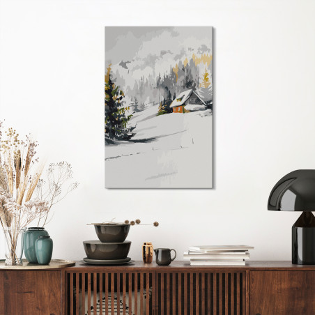 Pictatul pentru recreere Winter Cottage 40 x 60 cm-01