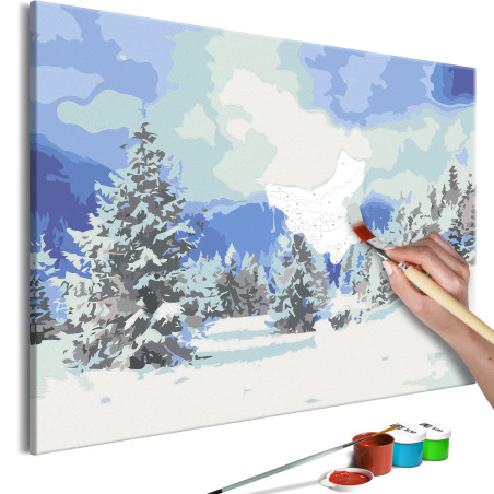Pictatul pentru recreere Snow Christmas Trees 60 x 40 cm-01