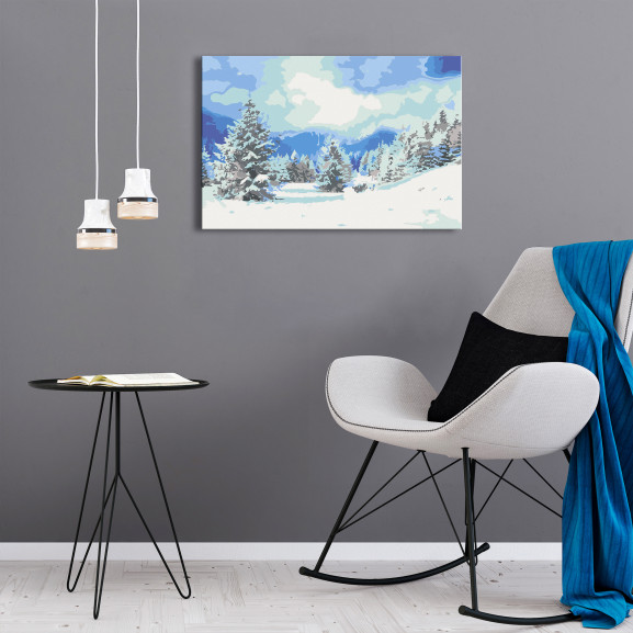 Poza Pictatul pentru recreere Snow Christmas Trees 60 x 40 cm