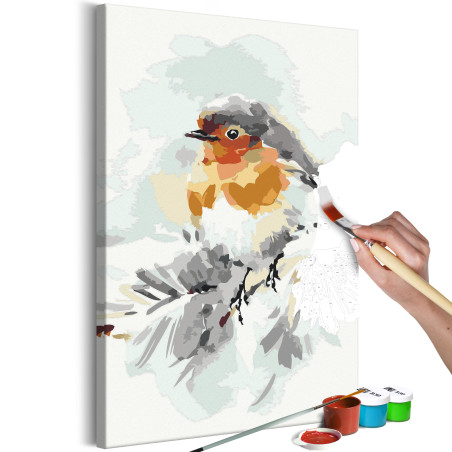 Pictatul pentru recreere Bird on the Christmas Tree 40 x 60 cm-01