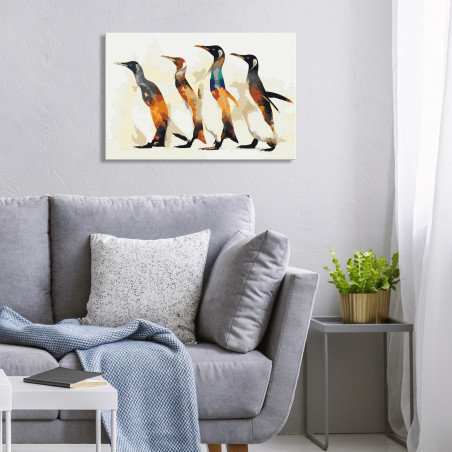 Pictatul pentru recreere Penguin Family 60 x 40 cm-01