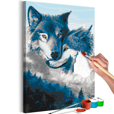 Pictatul pentru recreere Wolves in Love 40 x 60 cm-01
