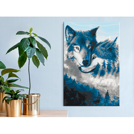 Pictatul pentru recreere Wolves in Love 40 x 60 cm-01