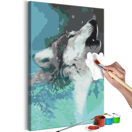 Pictatul pentru recreere Howling Wolf 40 x 60 cm-01
