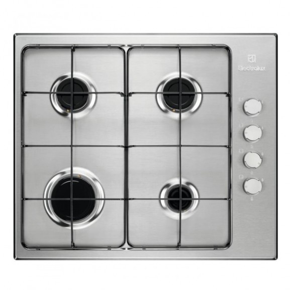 Plita incorporabila Electrolux KGS6404SX, Gaz, 4 Arzatoare, Aprindere electrica integrata, Inox, 60 cm