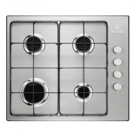 Plita incorporabila Electrolux KGS6404SX, Gaz, 4 Arzatoare, Aprindere electrica integrata, Inox, 60 cm-01