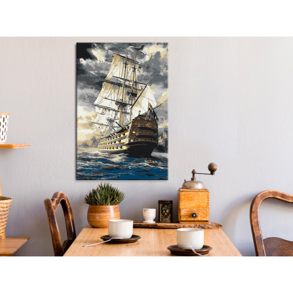 Pictatul pentru recreere frigate 40 x 60 cm