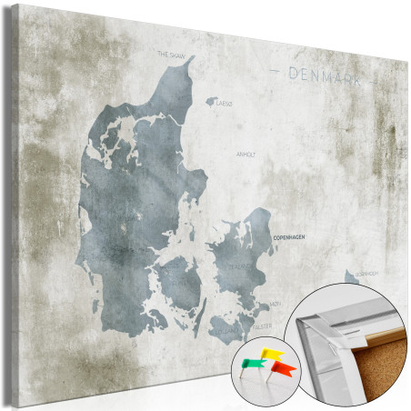 Tablou din plută Scandinavian Blue [Cork Map]-01