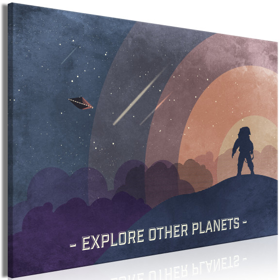 Tablou Explore Other Planets (1 Part) Wide 60 x 40 cm