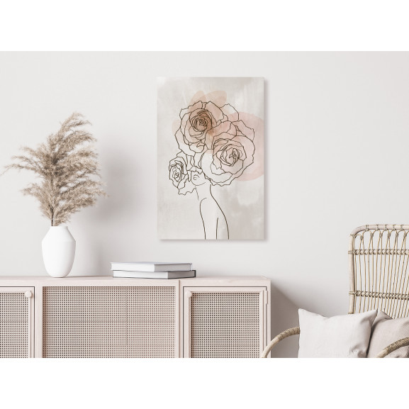 Tablou anna and roses (1 part) vertical 40 x 60 cm