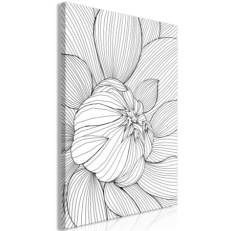 Tablou Flower Line (1 Part) Vertical 40 x 60 cm-01