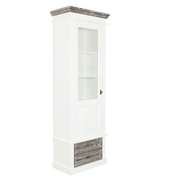 Poze Vitrina Cabana Alb Si Gri, Stanga, 67.3 Cm