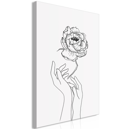 Tablou Delicate Flower (1 Part) Vertical 40 x 60 cm-01