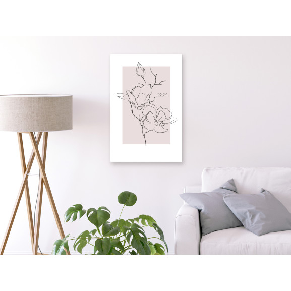 Tablou creamy magnolia (1 part) vertical 40 x 60 cm