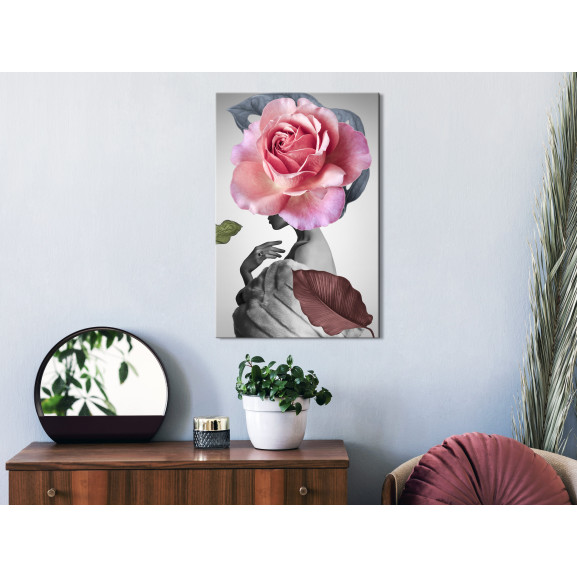 Tablou rose and fur (1 part) vertical 40 x 60 cm