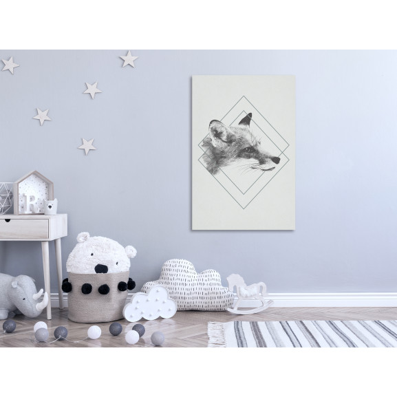 Tablou Clever Fox (1 Part) Vertical 40 x 60 cm