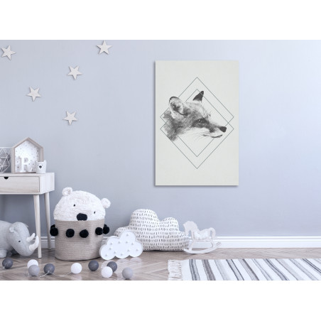 Tablou Clever Fox (1 Part) Vertical 40 x 60 cm-01