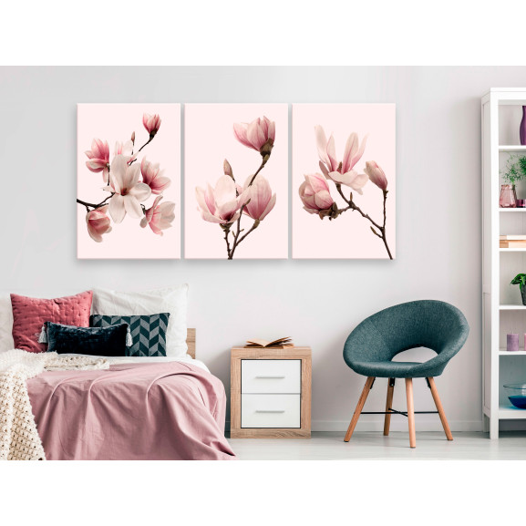 Tablou Spring Magnolias (3 Parts) 60 x 30 cm