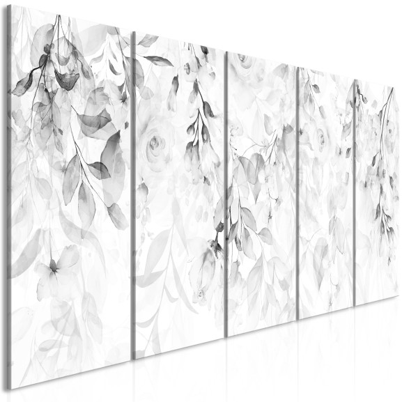 Tablou Waterfall of Roses (5 Parts) Narrow Third Variant 225 x 90 cm