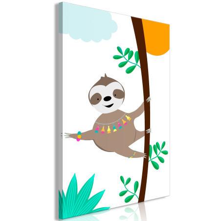 Tablou Happy Sloth (1 Part) Vertical 40 x 60 cm-01